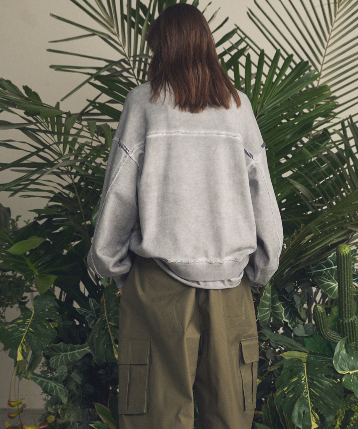 무거운 중량 땀 자수 손상 과다 염색 승무원 목 풀 오버