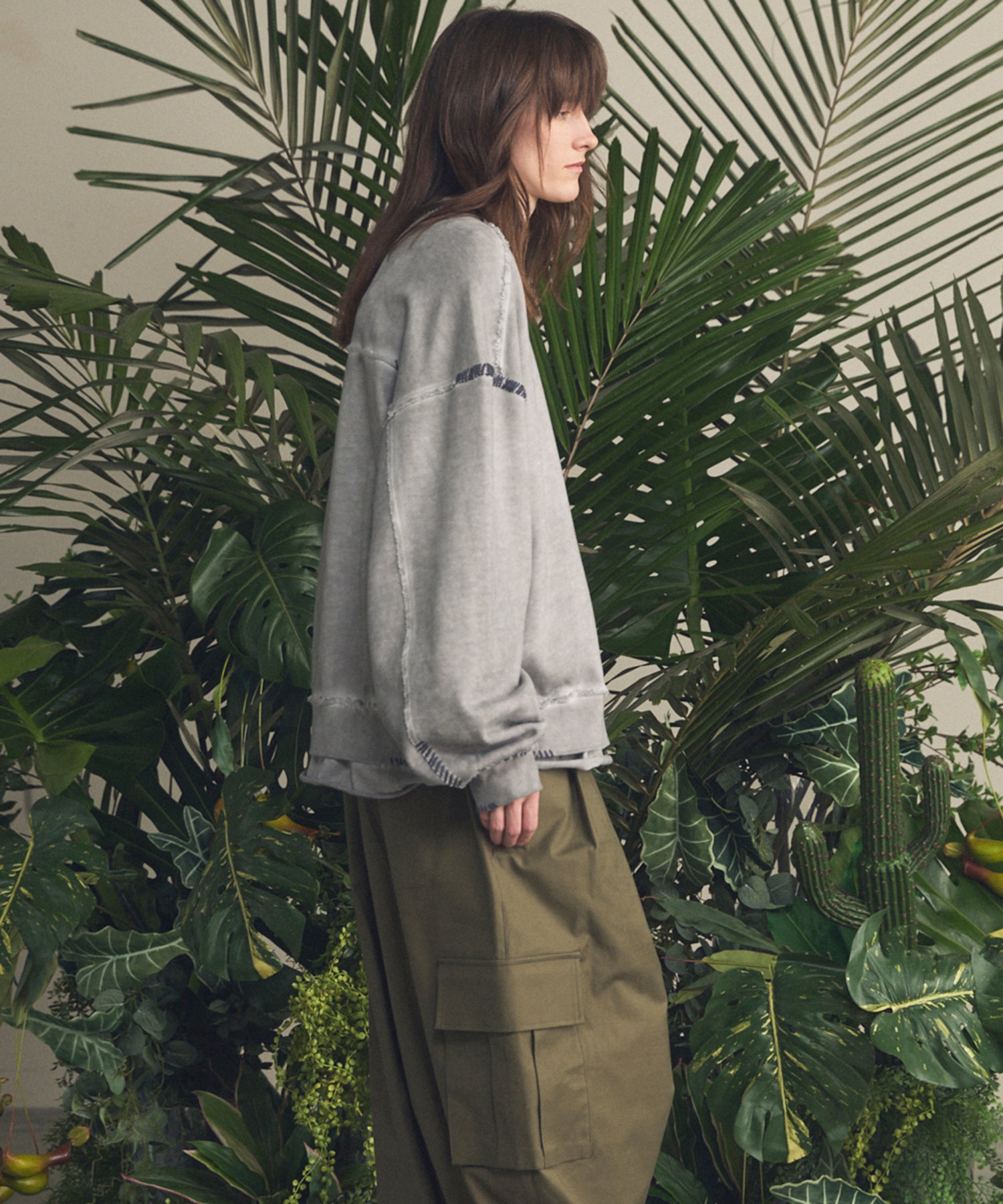 무거운 중량 땀 자수 손상 과다 염색 승무원 목 풀 오버