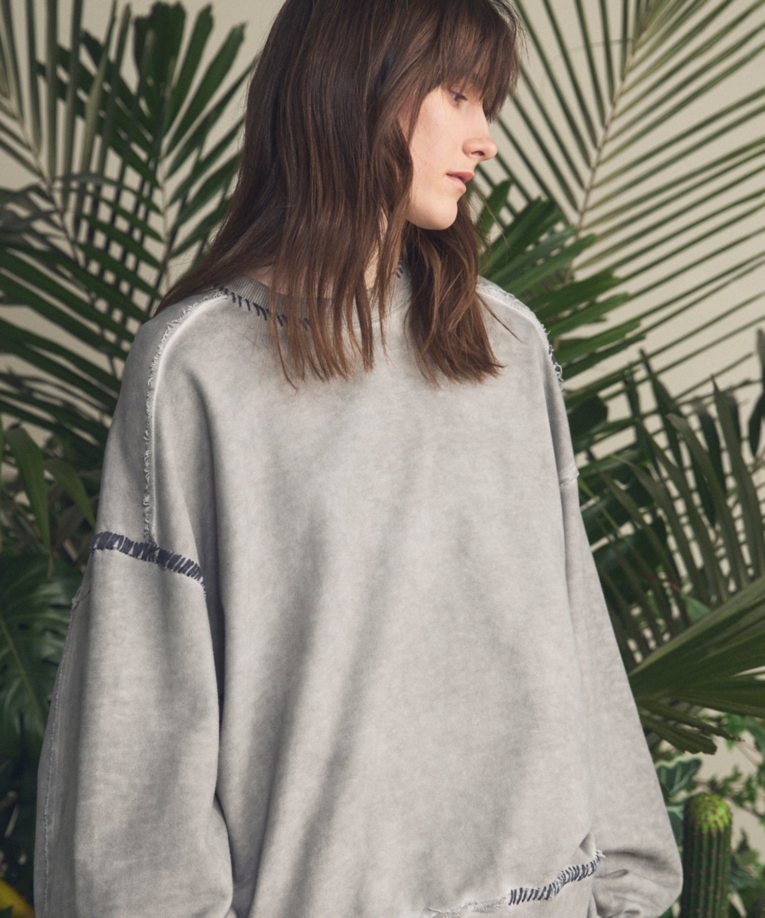 무거운 중량 땀 자수 손상 과다 염색 승무원 목 풀 오버