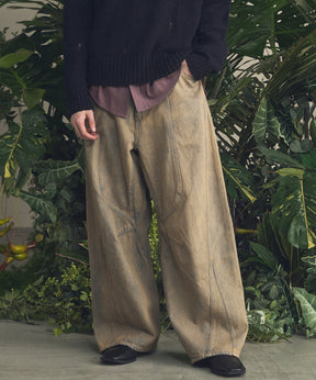 Three-Dimensional Cutting Denim Pants