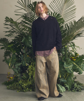 4 Colors Chambray Washable Wool Peaked Lapel Double Breasted Jacket