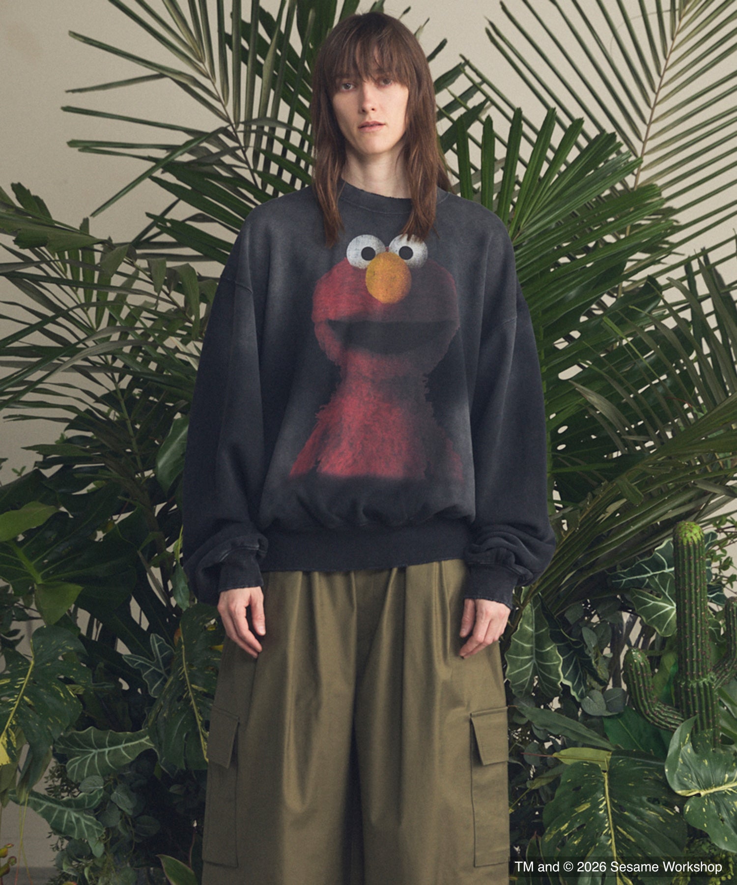 【MOVIE SERIES】「SESAME STREET」- Elmo - Prime-Over Crew Neck Sweatshirt