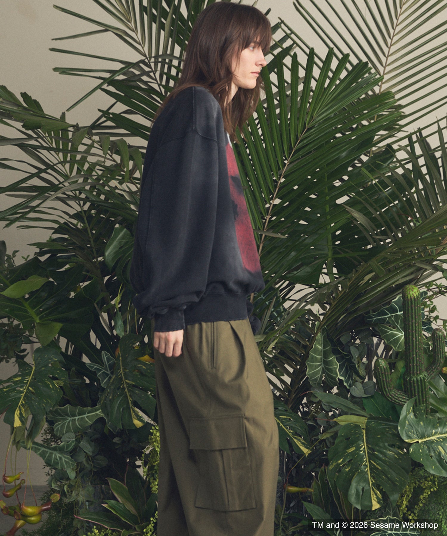 【MOVIE SERIES】「SESAME STREET」- Elmo - Prime-Over Crew Neck Sweatshirt