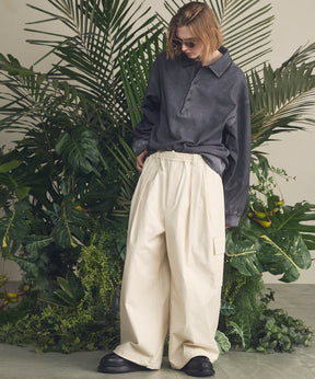 Deep Front Neck Prime-Over Polo Sweatshirt