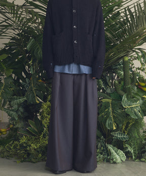 4 Colors Chambray Washable Wool Baggy Wide Pants