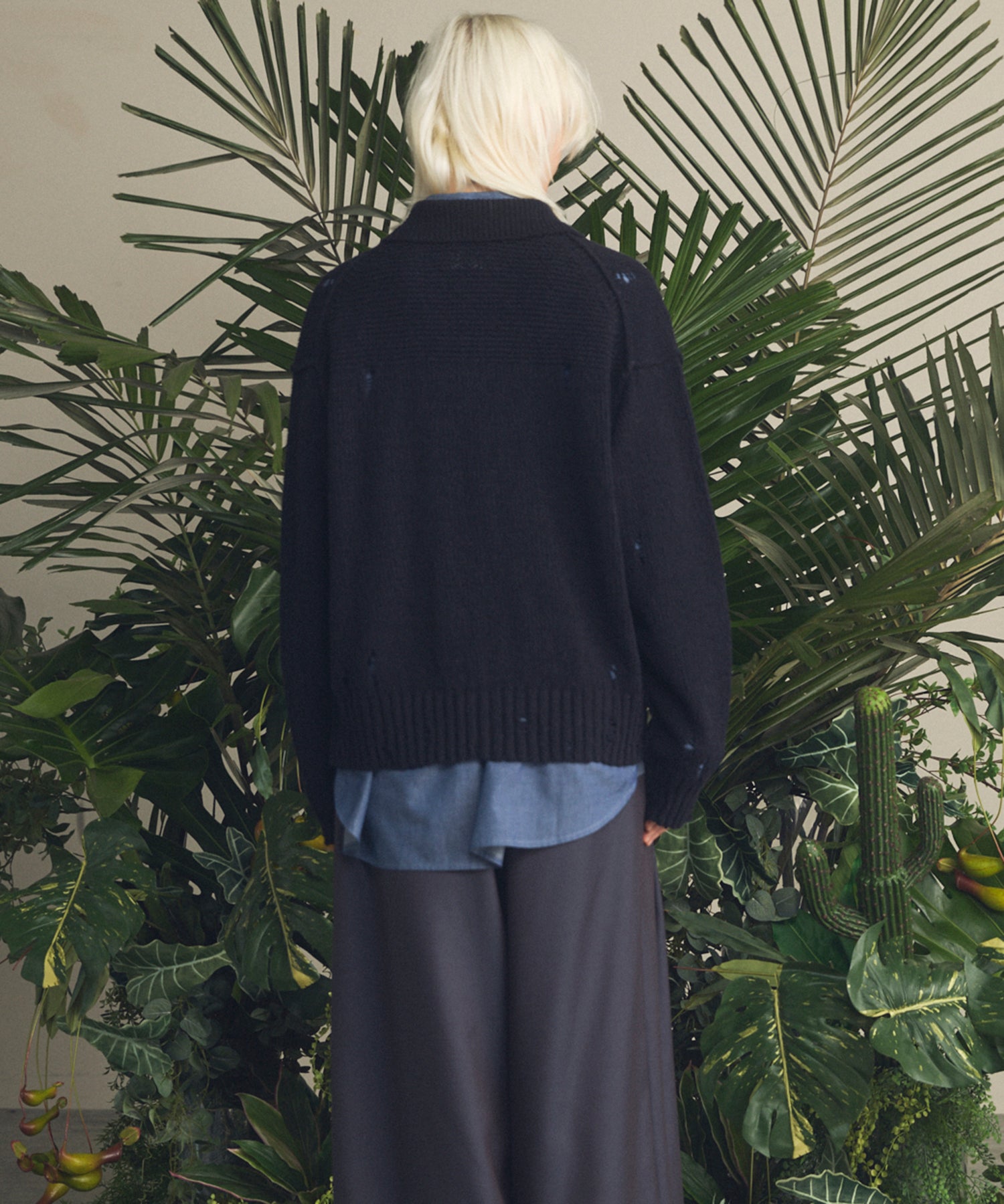 4 색 샹 브레이 세탁 가능한 양모 피크 라펠 더블 가슴 재킷