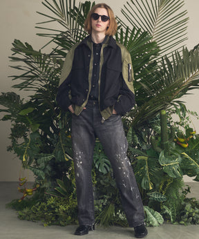 【26SS PRE-ORDER】【Vintage Style Denim Fabric】Semi-flared Denim Pants