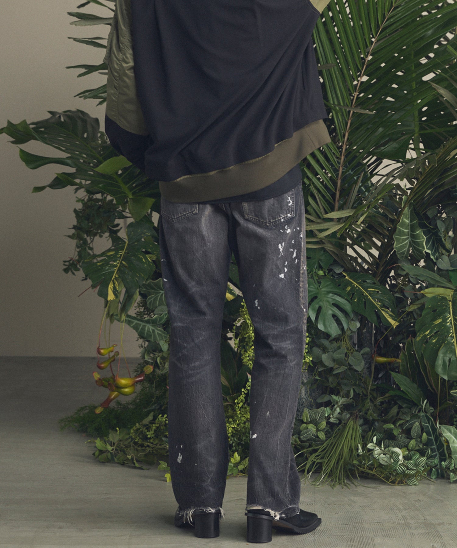 【26SS PRE-ORDER】【Vintage Style Denim Fabric】Semi-flared Denim Pants