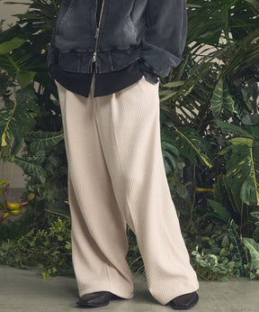 Chenille Yarn Corduroy Prime-Wide Easy Pants