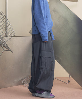 Drapery Satin Prime-Wide Cargo Pants