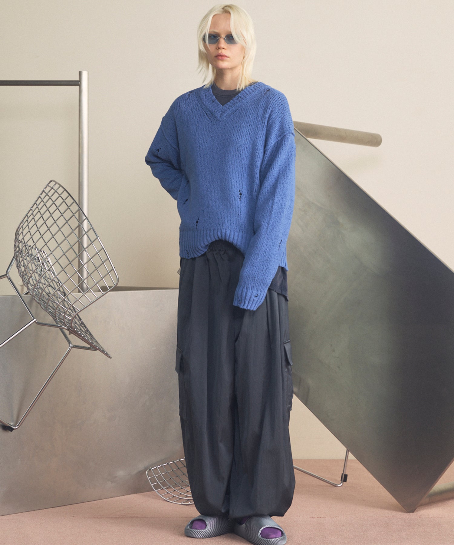 4 색 샹 브레이 세탁 가능한 양모 피크 라펠 더블 가슴 재킷