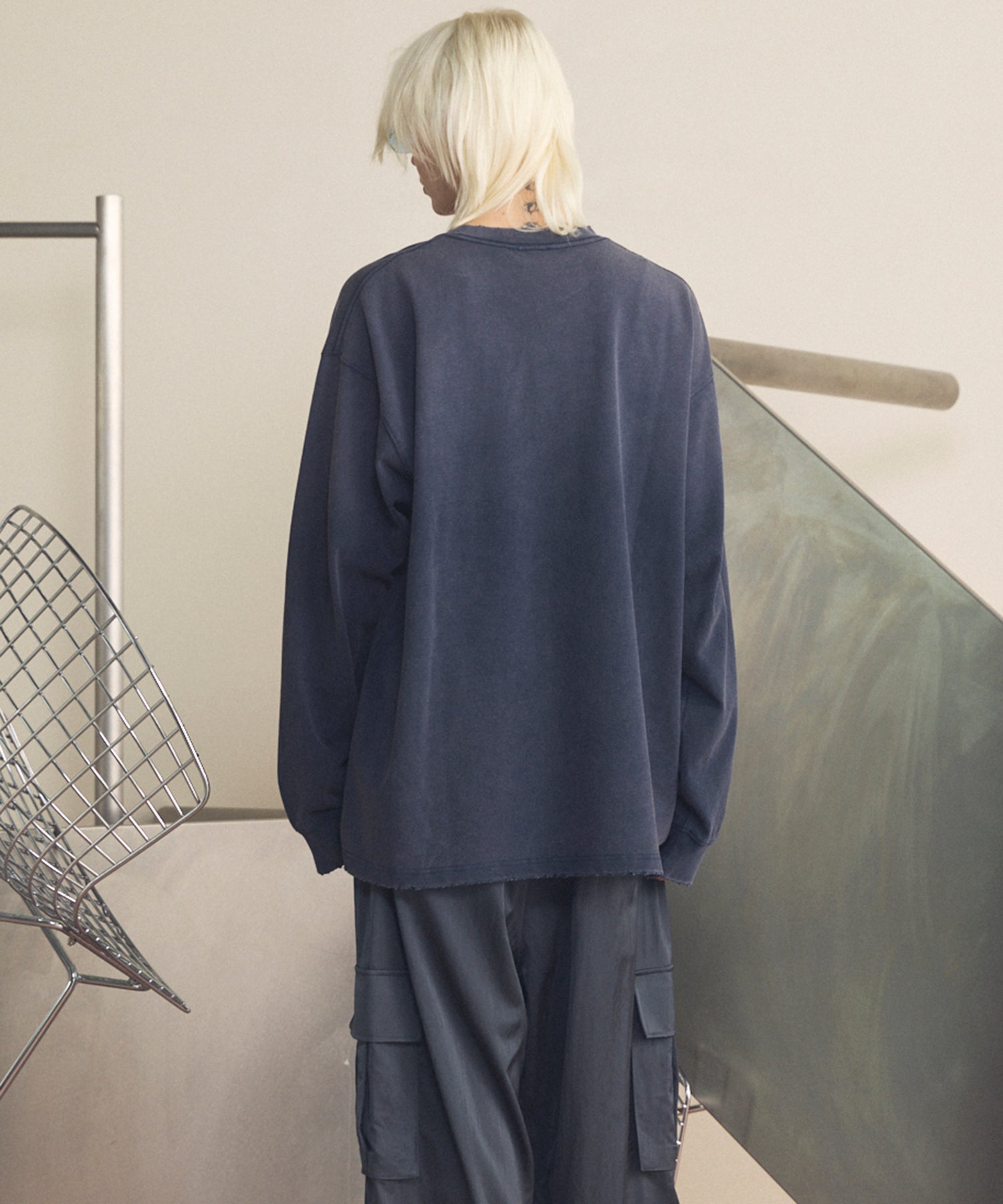 【MOVIE SERIES】「SESAME STREET」- Cookie Monster - Prime-Over Crew Neck Long Sleeve T-Shirt