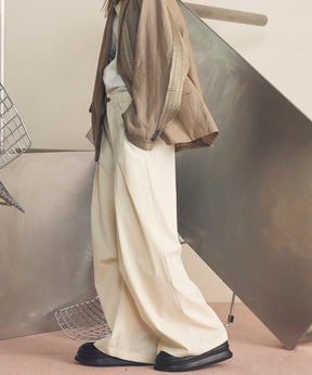 4 Colors Chambray Washable Wool Peaked Lapel Double Breasted Jacket