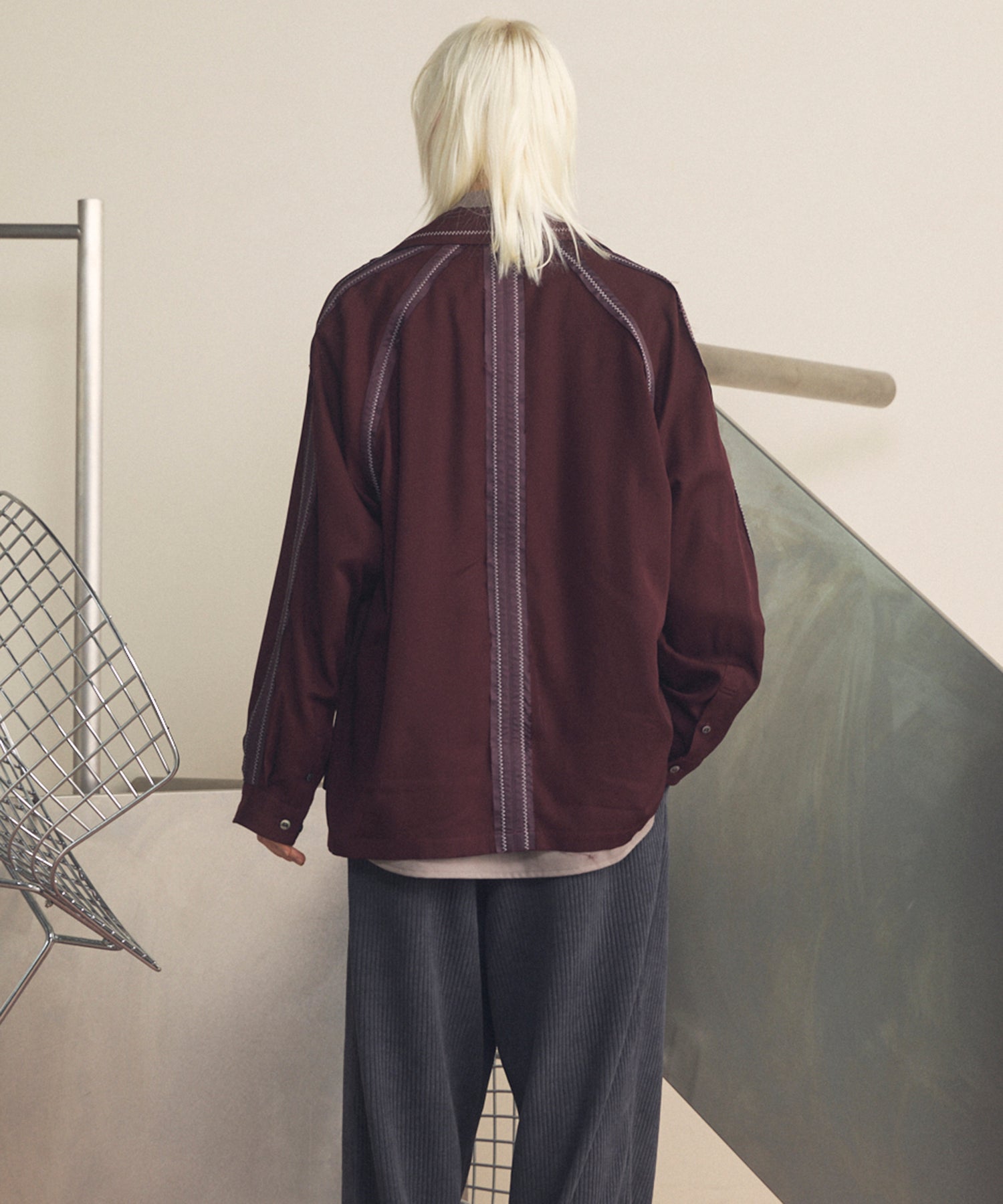 Inside-out Prime-Over Open Collar Shirt