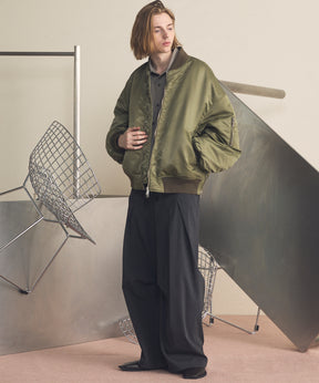 4 Colors Chambray Washable Wool Peaked Lapel Double Breasted Jacket