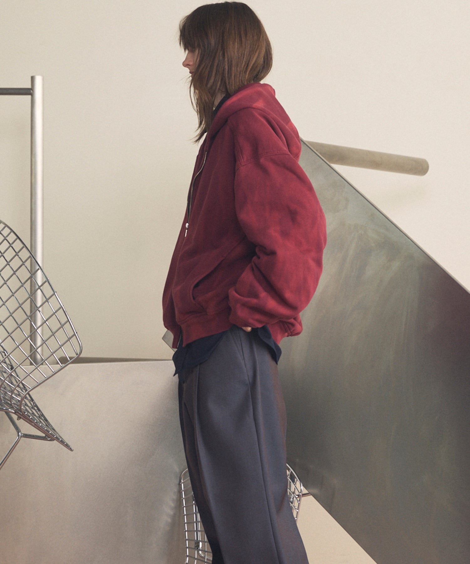 Sun-fade Prime-Over Sweat Zip Hoodie