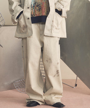 [26SS 预购] 花朵拼布复古休闲运动裤