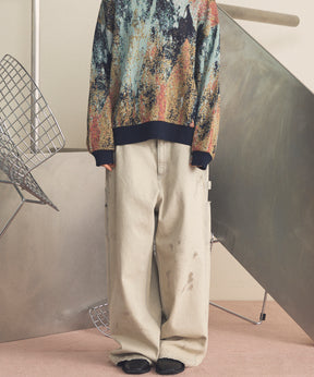 [26SS 预购] 花朵拼布复古休闲运动裤