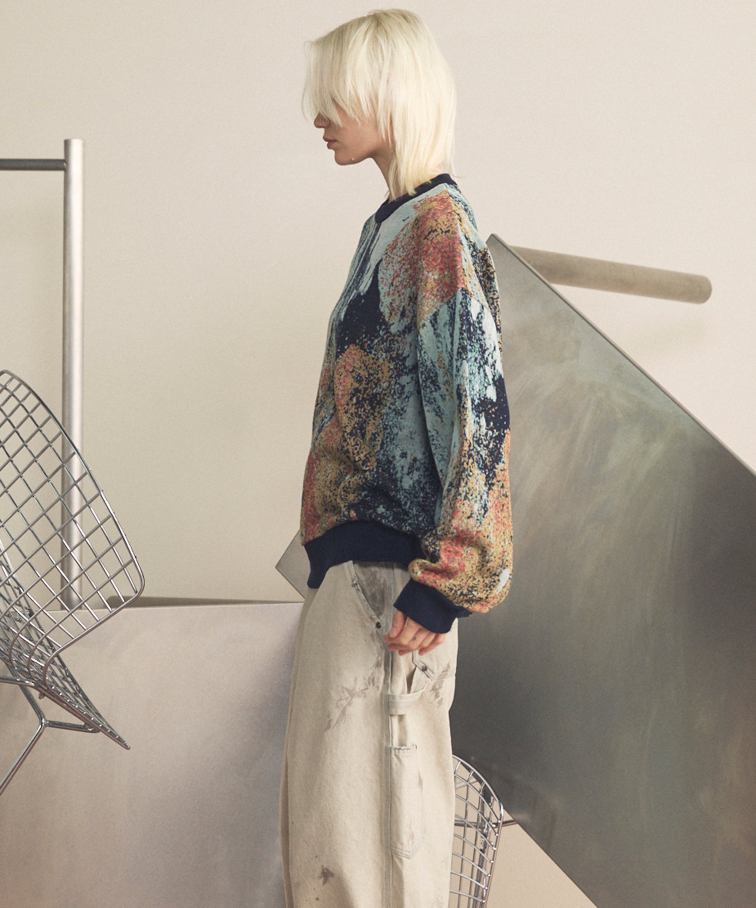 4 색 샹 브레이 세탁 가능한 양모 피크 라펠 더블 가슴 재킷