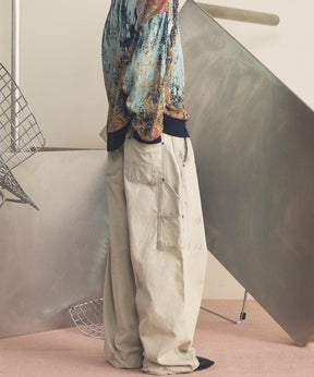 [26SS 预购] 花朵拼布复古休闲运动裤