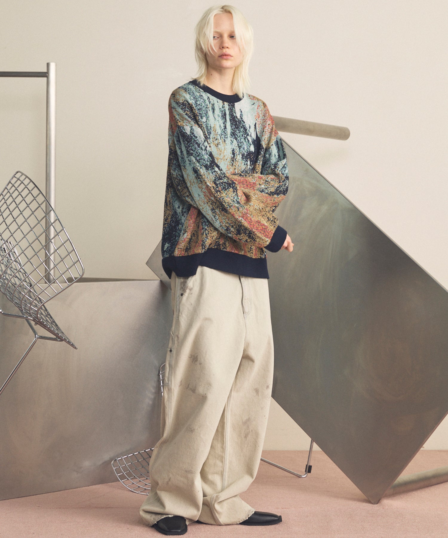 4 색 샹 브레이 세탁 가능한 양모 피크 라펠 더블 가슴 재킷