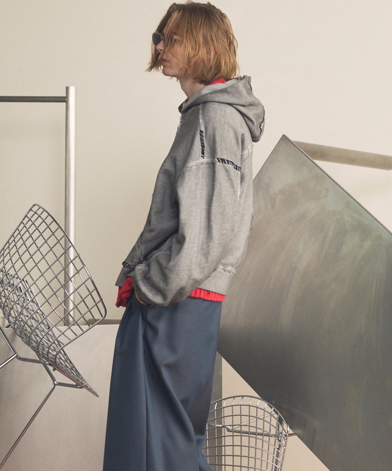 Over-Dye Embroidery Prime-Over Sweat Zip Hoodie