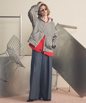 4 Colors Chambray Washable Wool Baggy Wide Pants