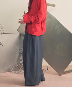 4 Colors Chambray Washable Wool Baggy Wide Pants