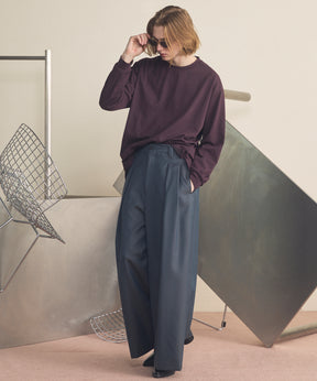 4 Colors Chambray Washable Wool Baggy Wide Pants