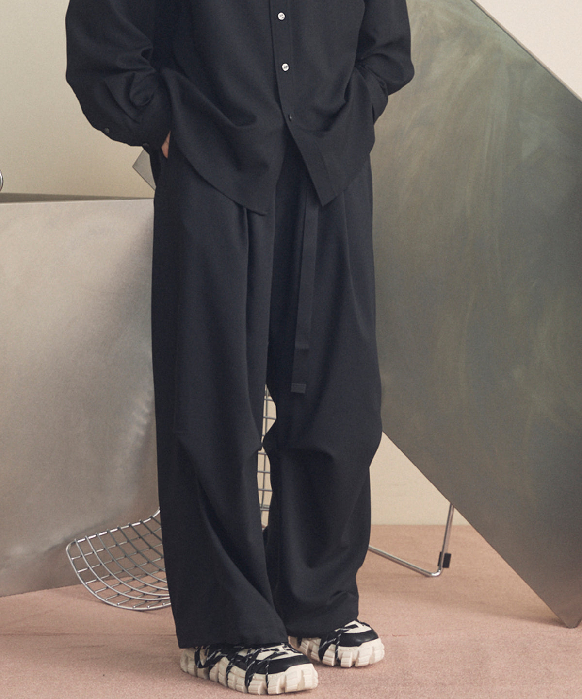 4 Colors Chambray Washable Wool Peaked Lapel Double Breasted Jacket