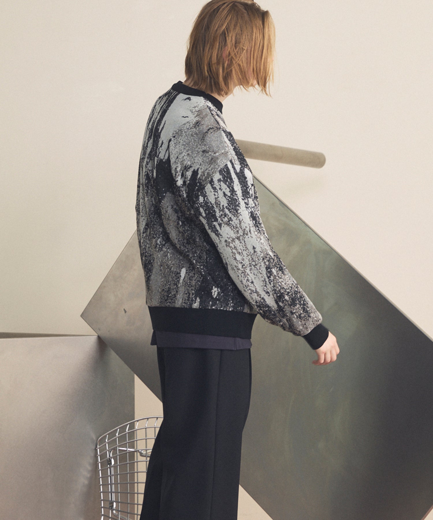 4 색 샹 브레이 세탁 가능한 양모 피크 라펠 더블 가슴 재킷