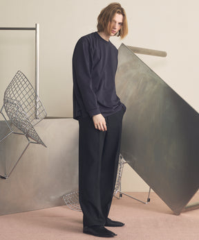 4 색 샹 브레이 세탁 가능한 양모 프라임 전역의 턱 넓은 바지