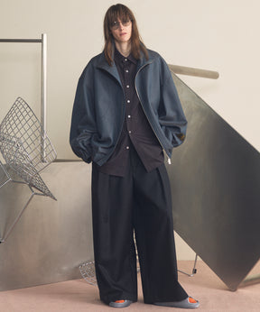 4 Colors Chambray Washable Wool Baggy Wide Pants