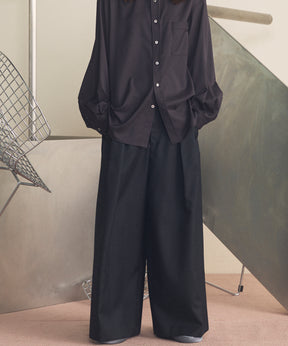 4 Colors Chambray Washable Wool Baggy Wide Pants