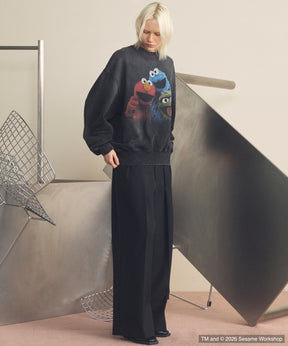 【MOVIE SERIES】「SESAME STREET」- Three Characters - Prime-Over Crew Neck Sweatshirt