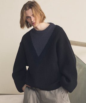 [26SS 预购] 棉质膨体腈纶混纺底漆渐变染色针织衫