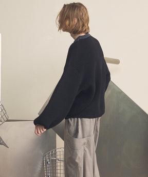 [26SS 预购] 棉质膨体腈纶混纺底漆渐变染色针织衫