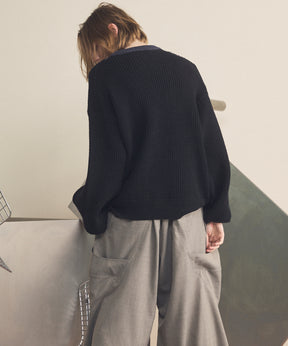 [26SS 预购] 棉质膨体腈纶混纺底漆渐变染色针织衫