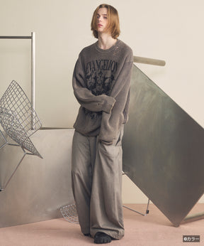 【26SS PRE-ORDER】【EVANGELION for MAISON SPECIAL】Prime-Over Crew Neck Distressed Knit