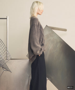 【26SS PRE-ORDER】【EVANGELION for MAISON SPECIAL】Prime-Over Crew Neck Distressed Knit