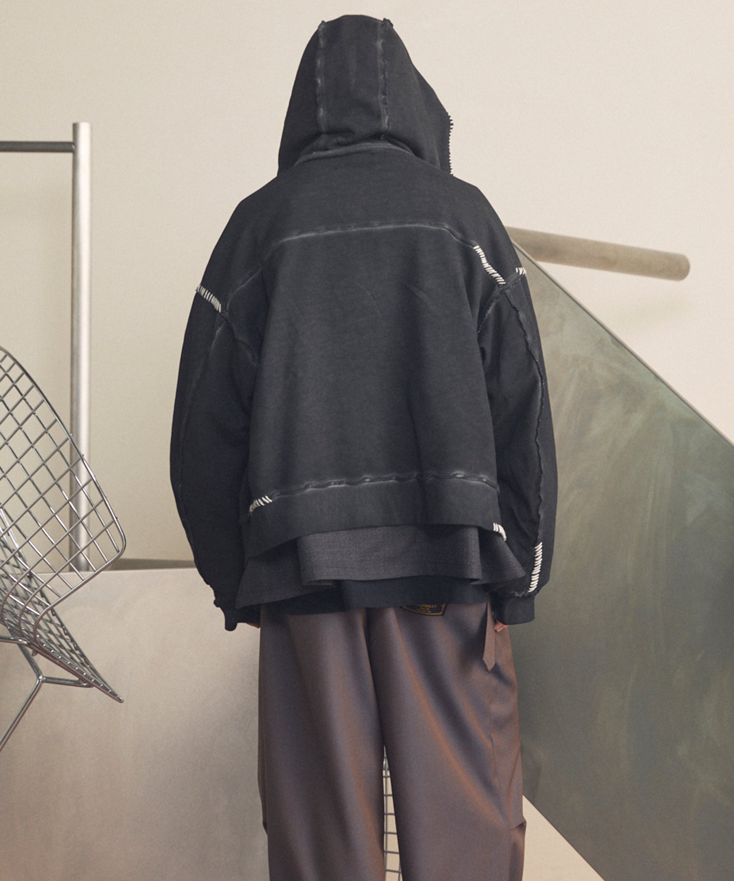 26SS PRE-ORDER】Over-Dye Embroidery Prime-Over Sweat Zip Hoodie