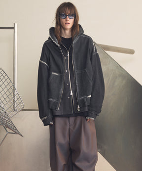 Over-Dye Embroidery Prime-Over Sweat Zip Hoodie