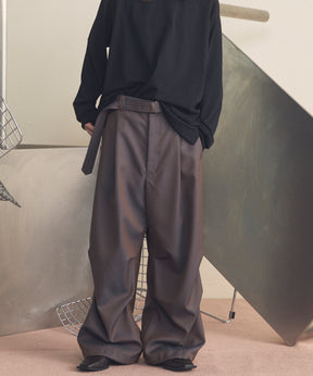 【26SS PRE-ORDER】4 Colors Chambray Washable Wool Prime-Wide Snow Pants