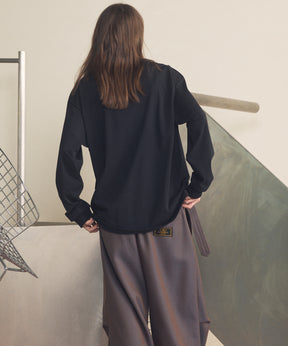 艺术家图形刺绣Prime-Over船长颈长袖T恤