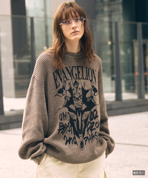 【26SS PRE-ORDER】【EVANGELION for MAISON SPECIAL】Prime-Over Crew Neck Distressed Knit