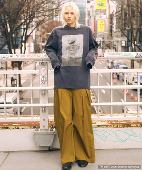 【MOVIE SERIES】「SESAME STREET」- Heart Elmo - Prime-Over Crew Neck Long Sleeve T-Shirt