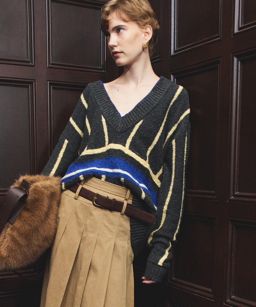 【26WINTER PRE-ORDER】Stripe Cricket Knit