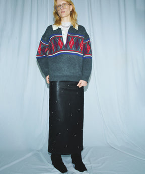 【26WINTER COLLECTION】Argyle Rugby Polo Knit