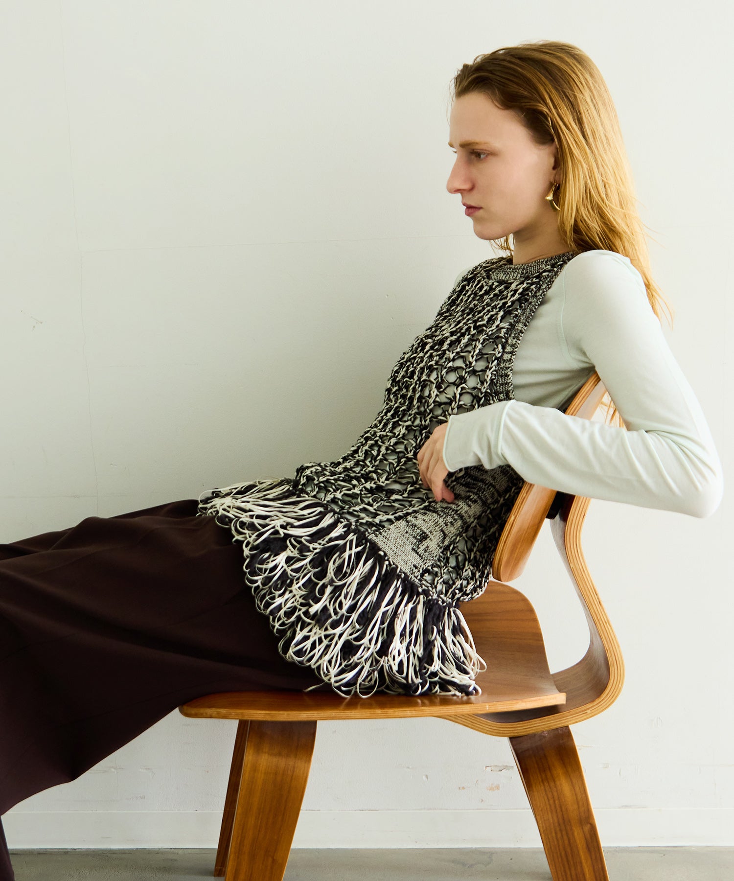 [26SPRING PRE-ORDER]Fringe Mesh Vest