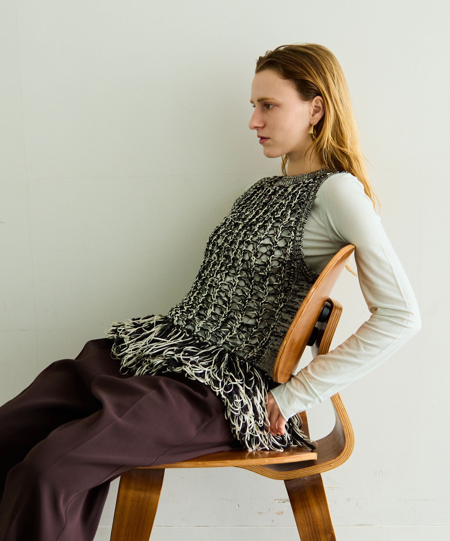 [26SPRING PRE-ORDER]Fringe Mesh Vest